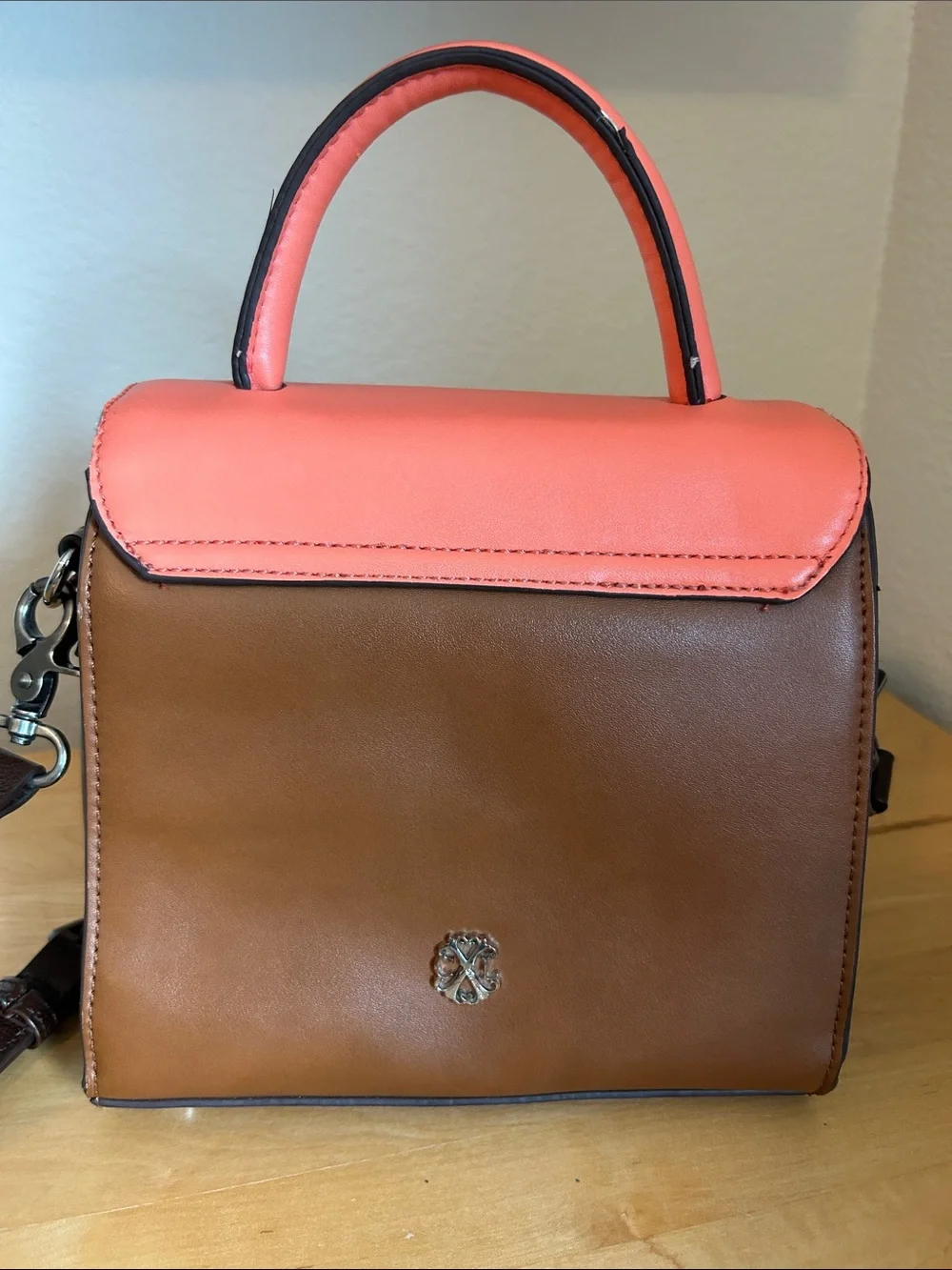 Christian Lacroix Top-Handle Satchel with Snake-Print Buckle